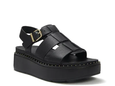 Fitflop Genff Max Platform Fisherman Sandal In Black