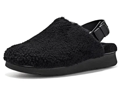 Fitflop Gen-ff Shearling Back-strap Mules Women's Flat Shoes All Black: 9 M (b)