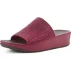Fitflop Ginny Glitz Pool Slide Sandal In Berry