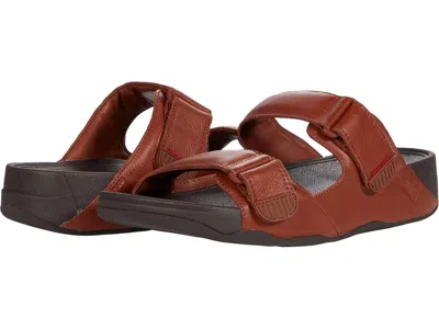 Fitflop Gogh Moc Slide Men's Sandals Dark Tan: 8 M (d), Leather