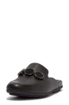 Fitflop Gracie Bead Link Leather Mule Loafer In Black