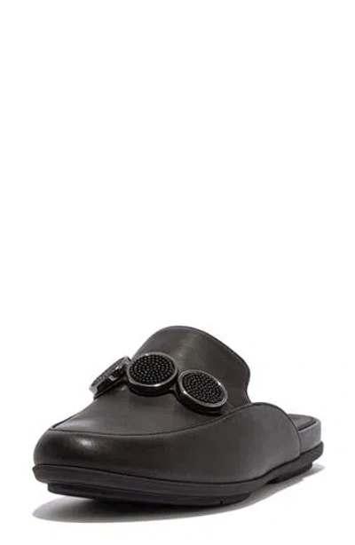 FITFLOP FITFLOP GRACIE BEAD LINK LEATHER MULE LOAFER
