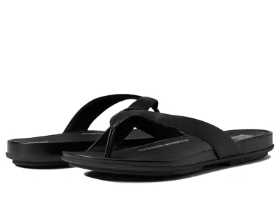Fitflop Gracie Leather Flip-flops In Black