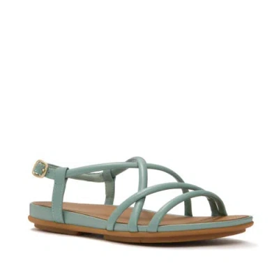 Fitflop Gracie Leather Strappy Sandals In Green