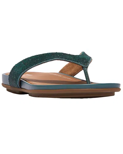 Fitflop Gracie Leather-trim Sandal In Blue