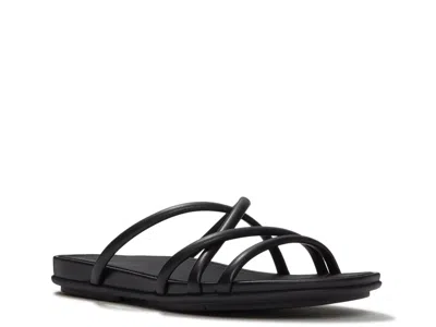 Fitflop Gracie Leather Strappy Slides In Black