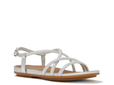 Fitflop Gracie Crystal Strappy Sandal In Silver