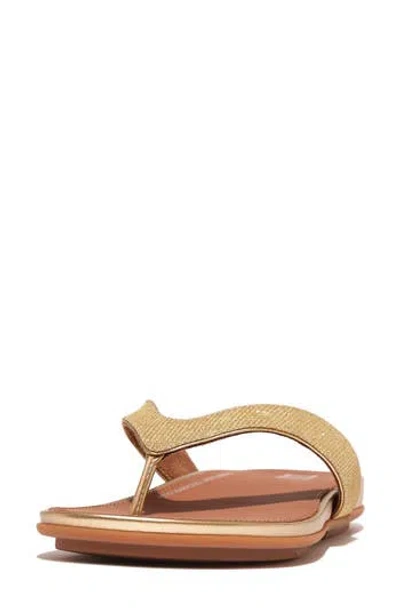 Fitflop Gracie Shimmer Luxe Sandal In Platino