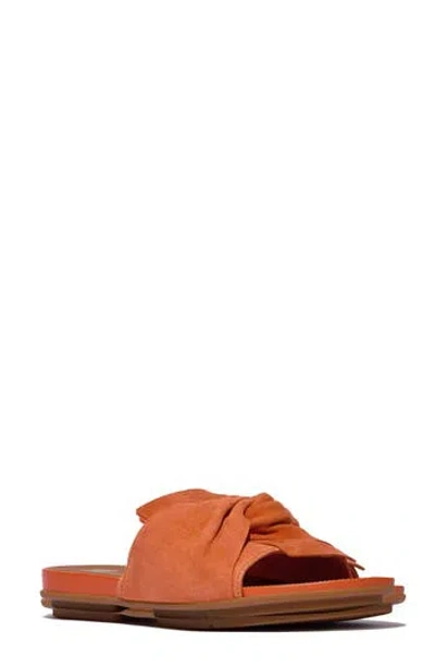 Fitflop Gracie Soft Twist Slide Sandal In Orange