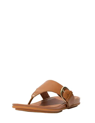 Fitflop Gracie Toe-post Sandals In Light Tan In Brown