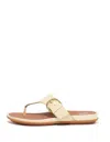 FITFLOP GRACIE TOE-POST SANDALS IN PALE YELLOW