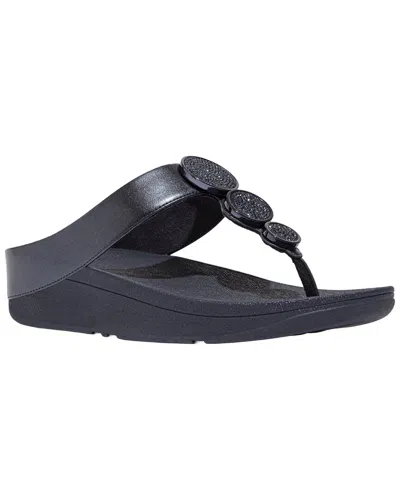 Fitflop Halo Bead Circle Metallic Toe Post Sandal In Animal Print