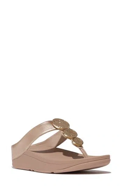 Fitflop Halo Platform Wedge Flip Flop In Brown