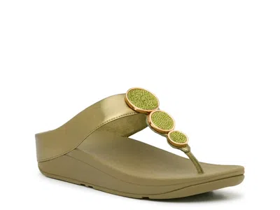 Fitflop Halo Wedge Sandal In Green