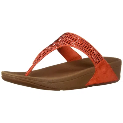 Fitflop Incastone Toe-thong Fire Red L85-617-070 Women's In Multi