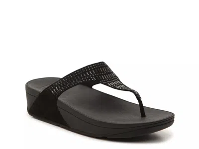 Fitflop Incastone Wedge Sandal In Black