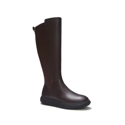 Fitflop Iq-comff Leather High Boots In Brown