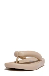 Fitflop Iqushion D-luxe Flip Flop In Stone Beige