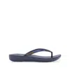 Fitflop Iqushion Dg5-399 Flip Flop Sandals Women's Midnight Navy Ombre Sparkle In Blue