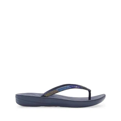 Fitflop Iqushion Dg5-399 Flip Flop Sandals Women's Midnight Navy Ombre Sparkle