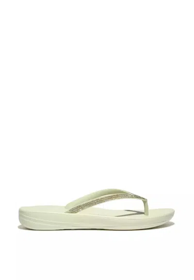 Fitflop Iqushion Dg5-a32 Flip Flop Sandals Women's Minty Green Ombre Sparkle
