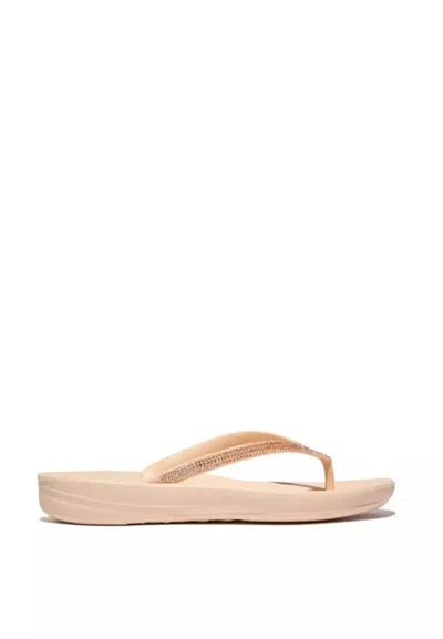 Fitflop Iqushion Dg5-a41 Flip Flop Sandals Women Rose Foam Ombre Sparkle Slipper