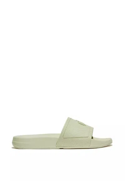 Fitflop Iqushion Eq3-a32 Slide Slippers Women's Minty Green Comfort Slip-on