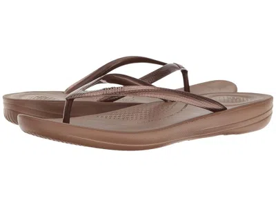 Fitflop Iqushion Ergonomic Flip-flop In Brown