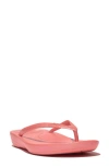 Fitflop Iqushion Flip Flop In Coral Pearlized