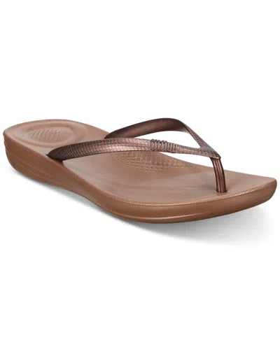 Fitflop Iqushion Flip-flop Sandals In Bronze