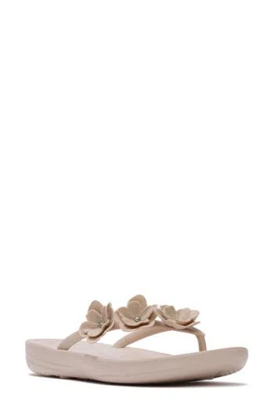 Fitflop Iqushion Flower Flip Flop In Brown