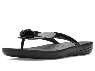 Fitflop Iqushion Glossy-button Flip-flops In Multi