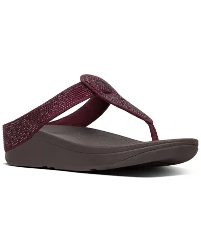 Fitflop Isabelle Toe Post Wedge Sandal In Brown