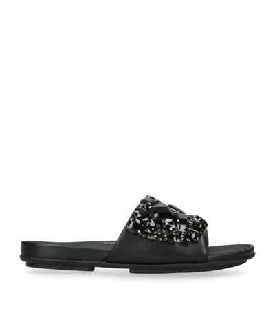 Fitflop Jewel-deluxe Gracie Slides In Black