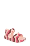 Fitflop Kids" Iqushion Wave Sandal In Pink Salt