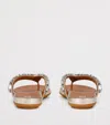 Fitflop Leather Embellished Gracie Flip Flops In Gold