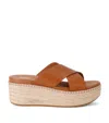Fitflop Womens Tan Eloise Cross-strap Leather Sandals In Beige
