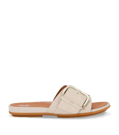 FITFLOP FITFLOP LEATHER GRACIE SLIDES