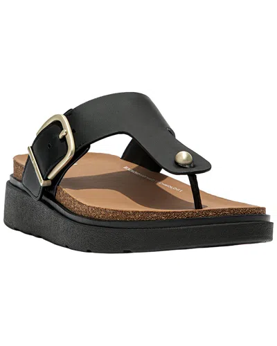 Fitflop Leather Toe Post Sandal In Black