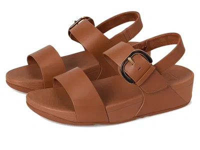 Fitflop Lulu Adjustable Leather Back-strap Sandals Women's Wedge Shoes Deep Tan: 10 M (b)