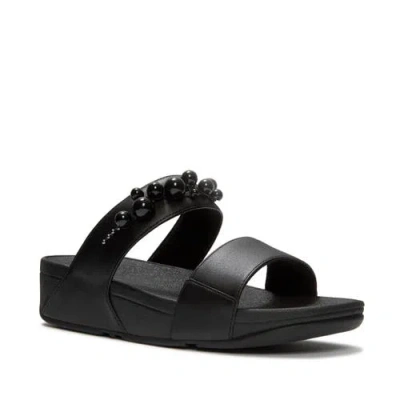 Fitflop Lulu Beaded Slides In Black