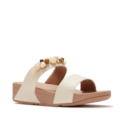 Fitflop Lulu Beaded Slides In Brown