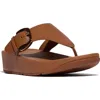 Fitflop Lulu Buckle Flip Flop In Deep Tan