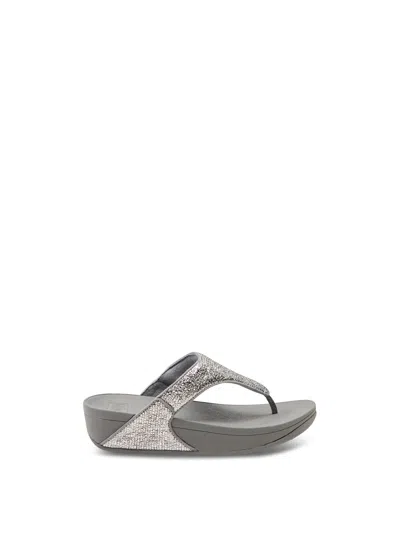 Fitflop Lulu Crinkled-shimmer Toe-post Sandals