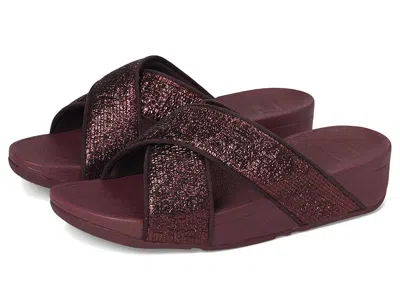 Fitflop Lulu Crinkled-shimmer Cross Slides