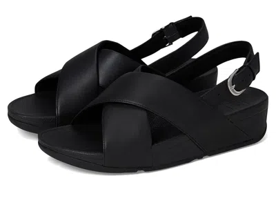 Fitflop Lulu Cross-back Strap Sandals - Leather In Black