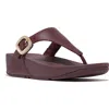 Fitflop Lulu Crystal Buckle Platform Flip Flop In Purple