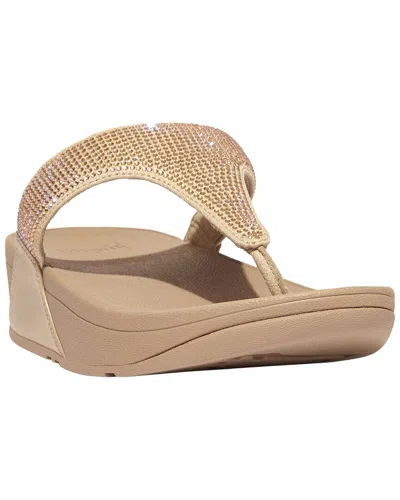 Fitflop Lulu Crystal Embellished Toe Post Sandal In Neutral
