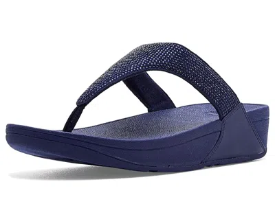 Fitflop Lulu Ombre Crystal Toe-post Sandals In Blue