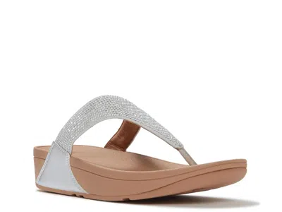 Fitflop Lulu Crystal Embelli Toe-post In Blue